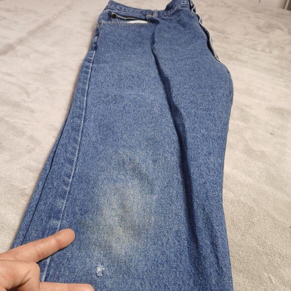 Vtg 80s Lee Storm Rider Jeans Men 42x34 (fits 38x32) Union Made USA Classic Work - Picture 15 of 16